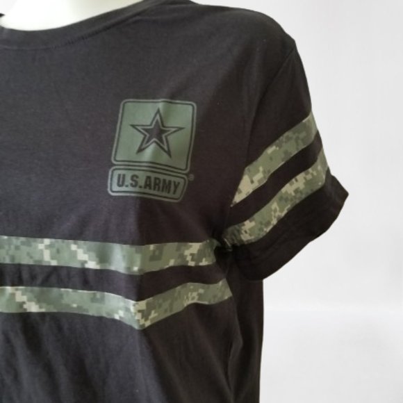 New! U.S. ARMY Brand Short-Sleeve T-shirt - Black Cotton/Polyester -Size Small - Picture 3 of 10